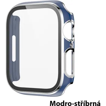 Příslušenství k chytrým hodinkám Luxusní Obal Na Apple Watch Serie 7/8 - 45 Mm Barva: Modro-Stříbrná