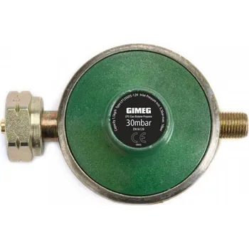 Příslušenství pro gril Regulátor tlaku Gimeg 30 Mbar Kombi se závitem 1/4" Barva: zelená
