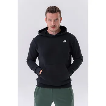 Pánská mikina Nebbia Mikina přes hlavu s kapucí a přední kapsou 331 černá L