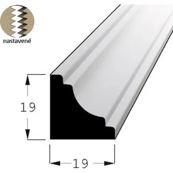 Podlahová lišta Rohová vnitřní lišta - RVA 1919 SM /200 nast.