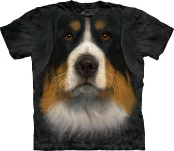 Pánské tričko The Mountain Bernese Mountain Dog Face černé XL