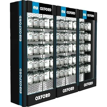 Prezentační stěna Premium Advanced s rastrem pro drátový program, sestava 3ks, OXFORD (ŠxVxHL = 2840x2290x550 mm)