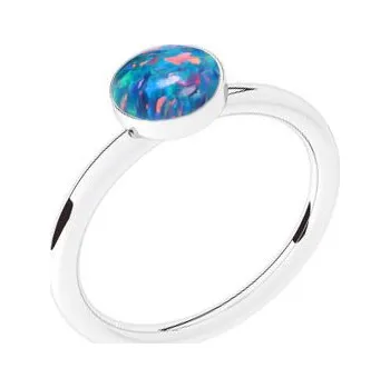 Prsten NUBIS® Stříbrný prsten s opálem - velikost 58 - NBP42-OP01-58