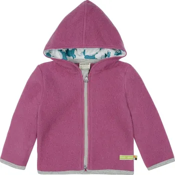Dívčí bunda Dětská vlněná bunda s kapucí Grape loud + proud Velikost: 74/80