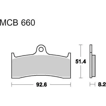 Brzdová destička Brzdové destičky LUCAS MCB 660 SV