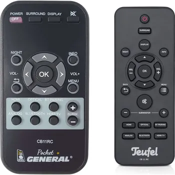 Dálkový ovladač TEUFEL CB11RC - dálkový ovladač duplikát