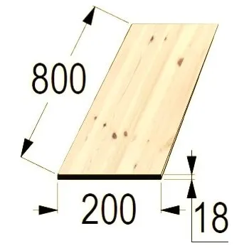 Příslušenství pro zahradní stavbu Spárovka BO 18x200 x 800 průběžná A/B