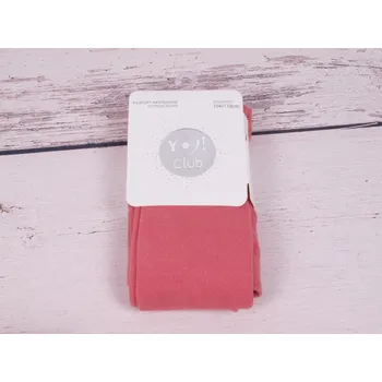 Punčocháče YO RA33 jednobarevné růžové cihlové velikost oblečení - děti: 104/110