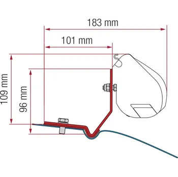 Příslušenství ke karavanu Adaptér Fiamma F35 na VW Caddy Maxi od 2016