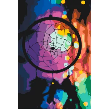Malování podle čísel - Lapač snů Velikost: 40x60cm, Rámování: Pouze srolované plátno