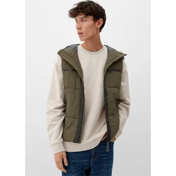 Pánská móda Q/S s.Oliver pánská vesta s kapucí khaki Velikost: L