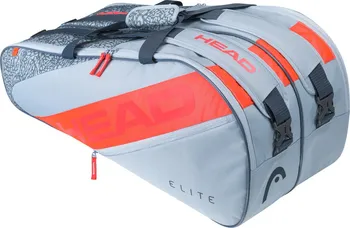 Tenisová taška HEAD Elite 9R Supercombi 2022 šedá/oranžová