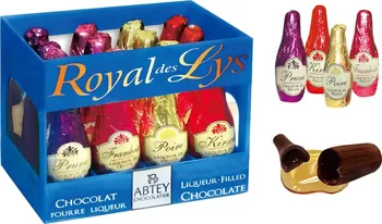 Čokoláda Abtey Royal Des Lys modrá bedýnka s čokoládovými lahvičkami 51 % 108 g