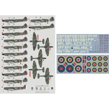 Plastikový model DK decals 1/48 Spitfire Mk.XIV 2nd Tactical AF (13x camo)
