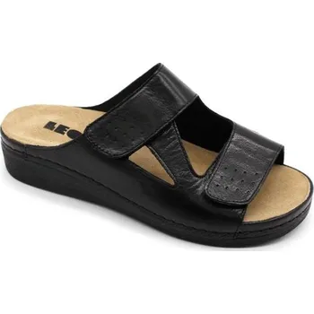 Dámská obuv Leon 5010 Dámské kožené zdravotní pantofle - Černá Velikost: 39