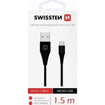 Datový kabel microUSB 1,5m černý