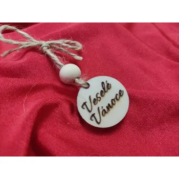 Vánoční dekorace Vánoční ozdoba kulatá s nápisem Milada