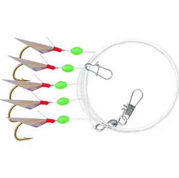 Umělá nástraha Zebco návazec na sledě Herring Rig Head UV orange, 6 (Velmi úspěšný návazec s 5 muškami.)