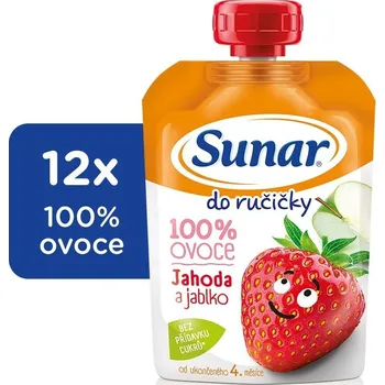 Sunar Do ručičky jahoda, jablko (12 x 100 g)