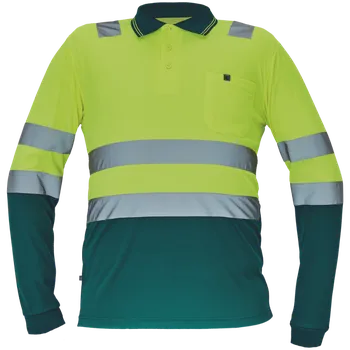pracovní tričko ČERVA Polokošile LEON HV s dlouhým rukávem 0322000573007 4XL Žlutá/zelená