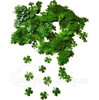 Velikonoční dekorace Mini balíček miniaturních PVC čtyřlístků Samé štěstí