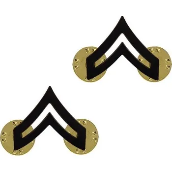 ROTHCO Odznak hodnost US Corporal černý Balení: 2 ks (1pár)