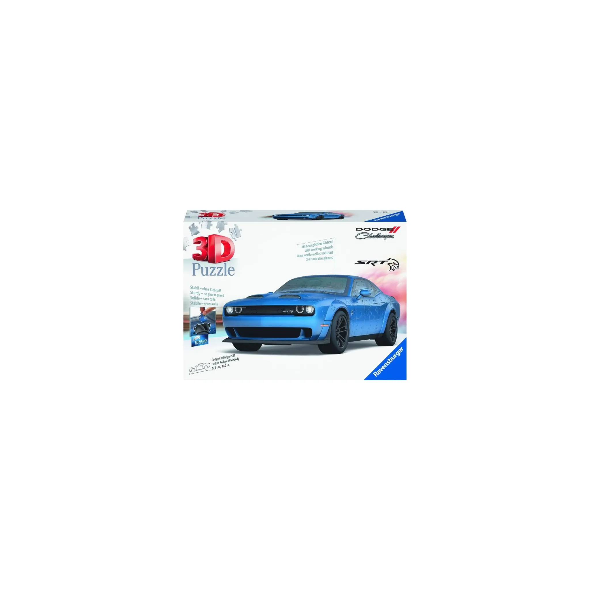 foto 3D puzzle Ravensburger 112838 Dodge Challenger SRT Hellcat Widebody 108 dílků