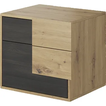 Noční stolek Noční stolek, černá borovice norská/ dub artisan, BAFRA
