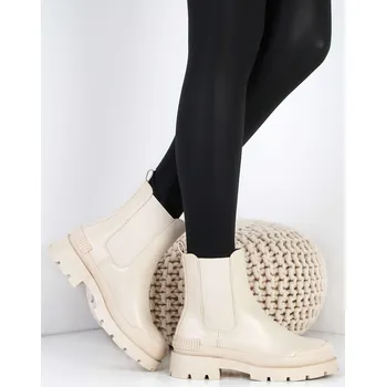 Dámská zimní obuv DoAndBe Béžové kotníkové boty na široká lýtka HBL-36BE Velikost: 37