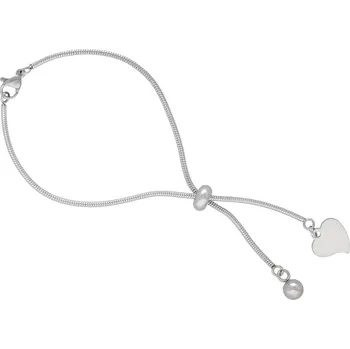 Náramek Doria Náramek (G369) stříbrný se srdcem z oceli
