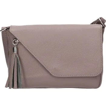 Kabelka Dámská kožená crosbody kabelka Italia Kalia - šedá