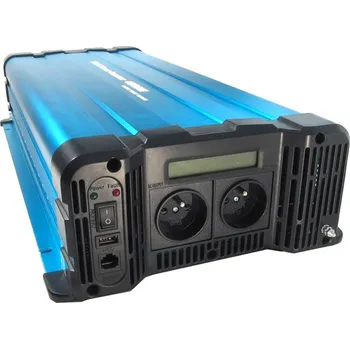 Měnič napětí SolarVertech INV 24 SIN 4000W - měnič napětí z 24V na 230V, výkon 4000/8000W, čistá sinusovka