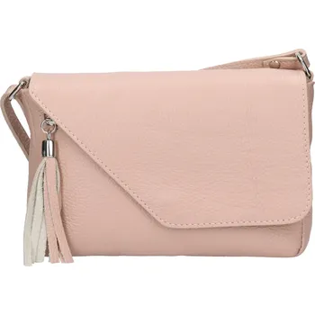 Kabelka Dámská kožená crosbody kabelka Italia Kalia - světel růžová