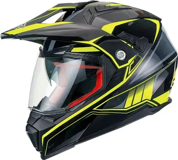 Helma na motorku Maxx FS606 černá/žlutá 2XL