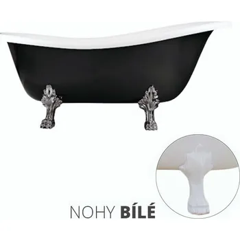 Vana Besco Akrylátová volně stojící vana Otylia BW 160x77 (170x77) bez přepadu Rozměry (cm): 170x77, Typ a barva výpustě: bez odpadového sifonu, Barva podpěrných nožek: Bílá