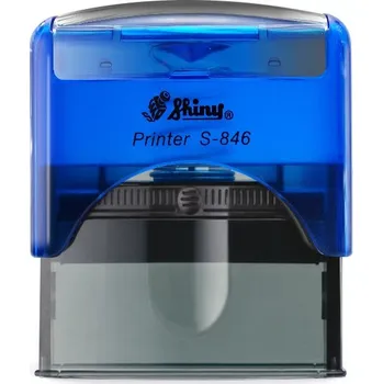 Razítko Razítko Shiny S-846 New Printer line, vlastní text 65 x 27 mm *Barva strojku: Modrá (Aqua) transparentní