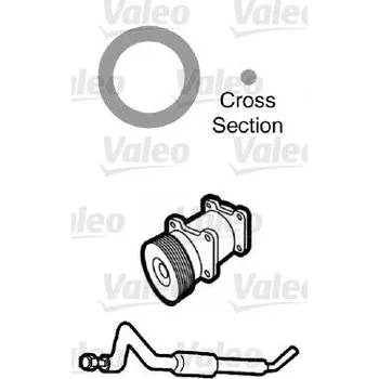 Chladič motoru Těsnění, potrubí chladiva VALEO 509754