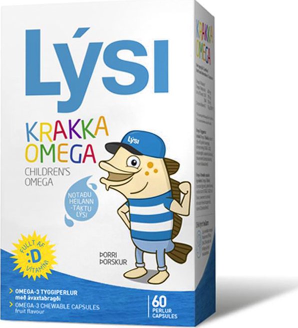Lysi Omega 3 žvýkací kapsle pro děti s ovocnou příchutí 60 kapslí