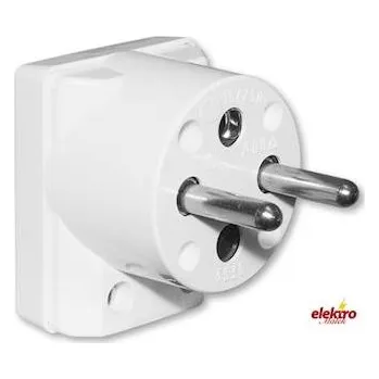 Elektrická vidlice Vidlice úhlová bílá 5536-2154