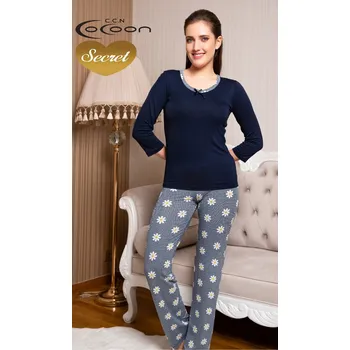Dámské pyžamo Pyžamo Cocoon dlouhé 5030-YPJ Velikost: M-XXL, Vzor: 5030