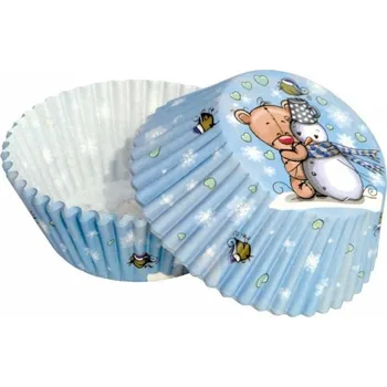 Krabice na pečivo ALVARAK GROUP a.s. Cukrářské košíčky - medvědí láska - modrý - 50ks