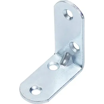 Nábytkové kování Interex Spojovací úhelník 40 x 40 mm - 10 ks / Bílý zinek