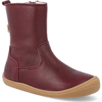 Dívčí zimní obuv Barefoot zimní kozačky s membránou Koel - Bella wool Bordo vínové Velikost: 25