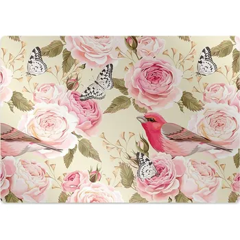 Podložka pod nábytek Podložka pod židli Ptáci květiny motýli