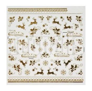 samolepka Vánoční samolepky - CHRISTMAS 29 gold
