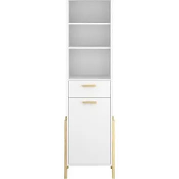 Knihovna BELLE otevřený regál 1d1s bílý