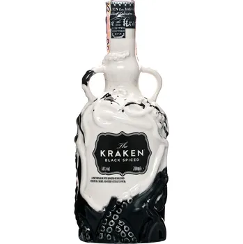 Rum Kraken Black Spiced Rum Ceramic Black & White 0,7 l 40 %