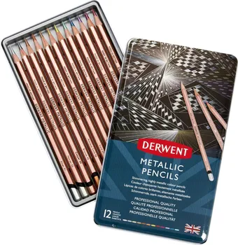 Pastelka Derwent Proffesional Metallic Pencils 12 ks