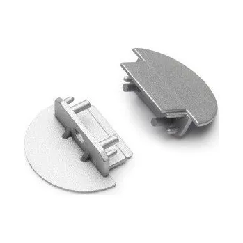 LED páska Wireli Sada koncovek k profilu GROOVE14 půlkulatá / Pár Bílá