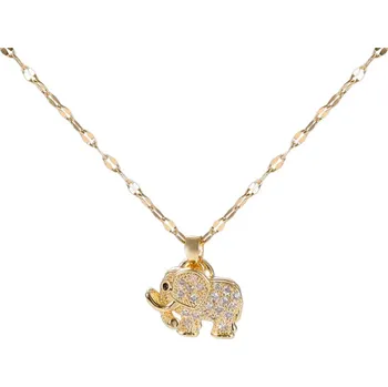 Náhrdelník B-TOP Náhrdelník Slon - zlatá